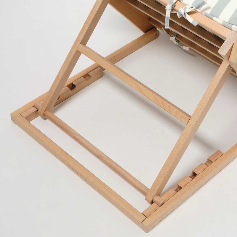 SUNNYLiFE Pool House Daybed Sea Sage Stripe image number 2